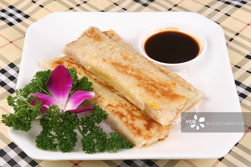 杭式葱包烩卷饼图片素材