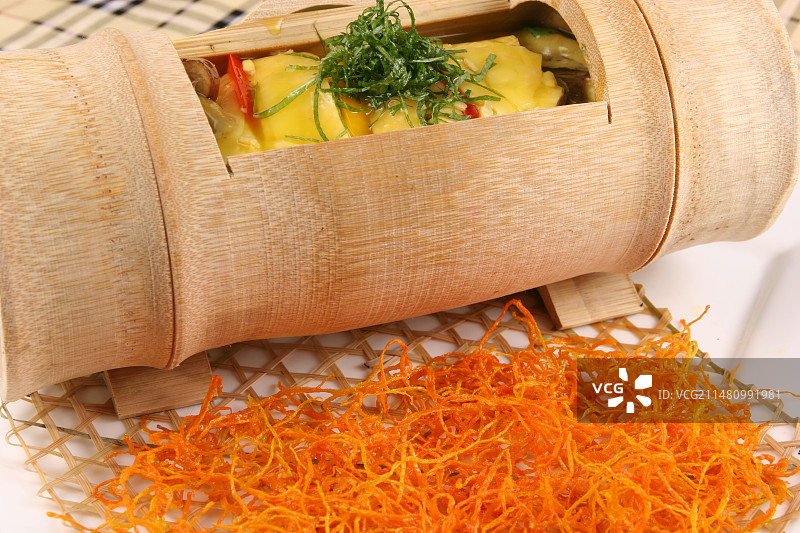 竹筒鸡图片素材