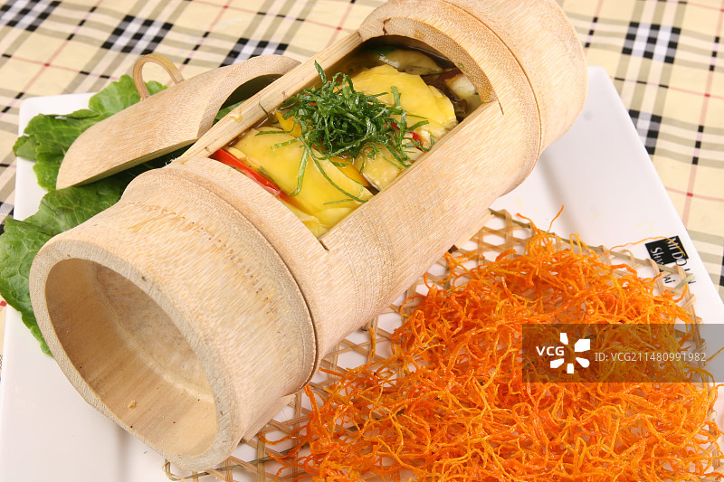 竹筒鸡图片素材