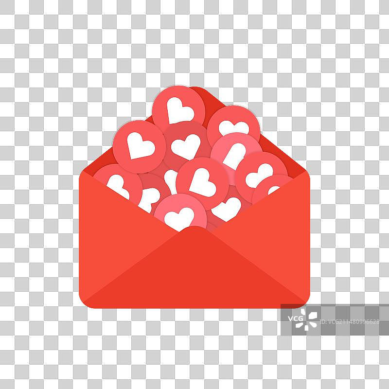 带心形的信封图片素材