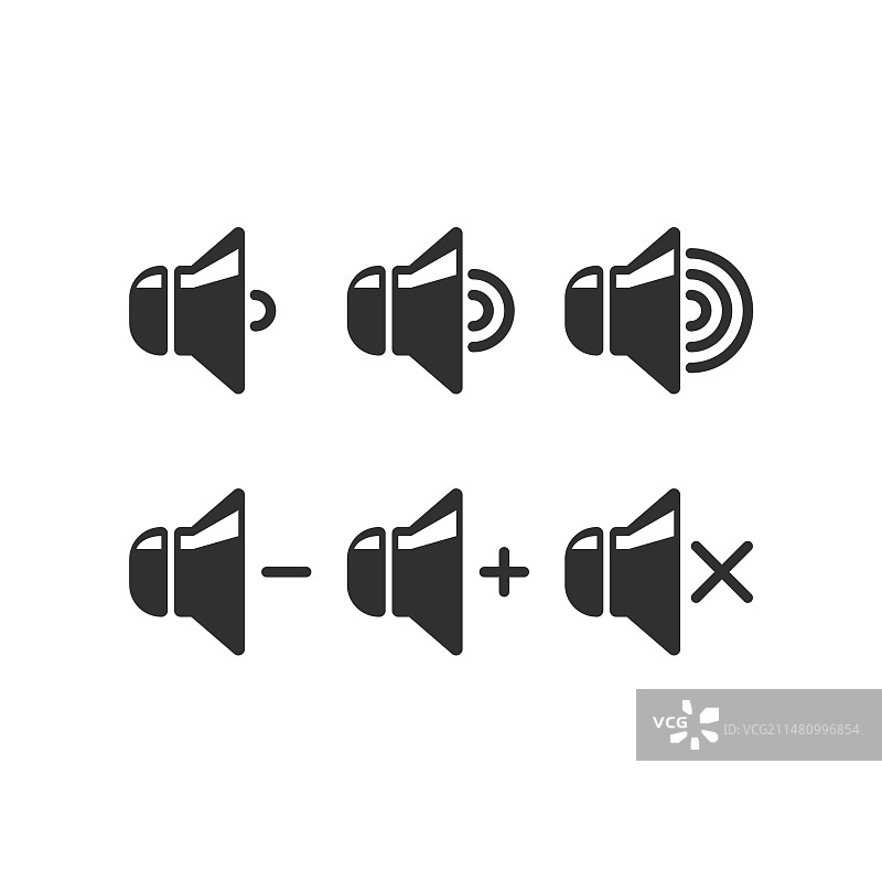音量控制扬声器图标符号合集图片素材