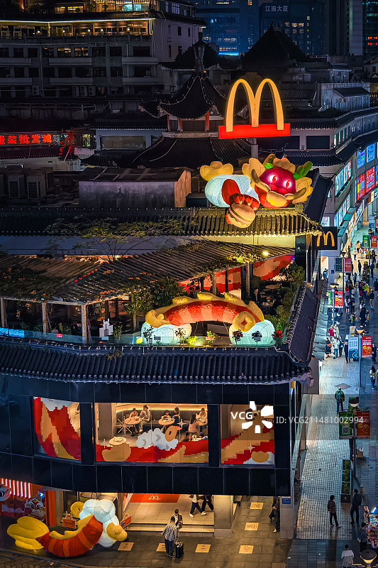 深圳罗湖东门老街的人间烟火气图片素材