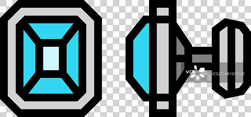 彩色袖扣时尚饰品图标图片素材