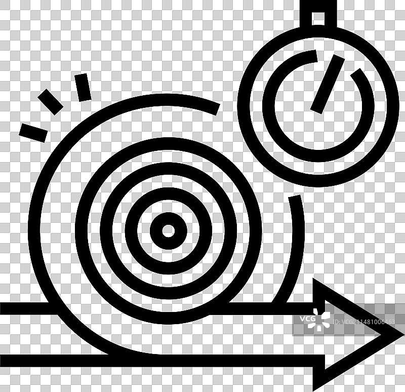 专注冲刺时间管理线性图标图片素材