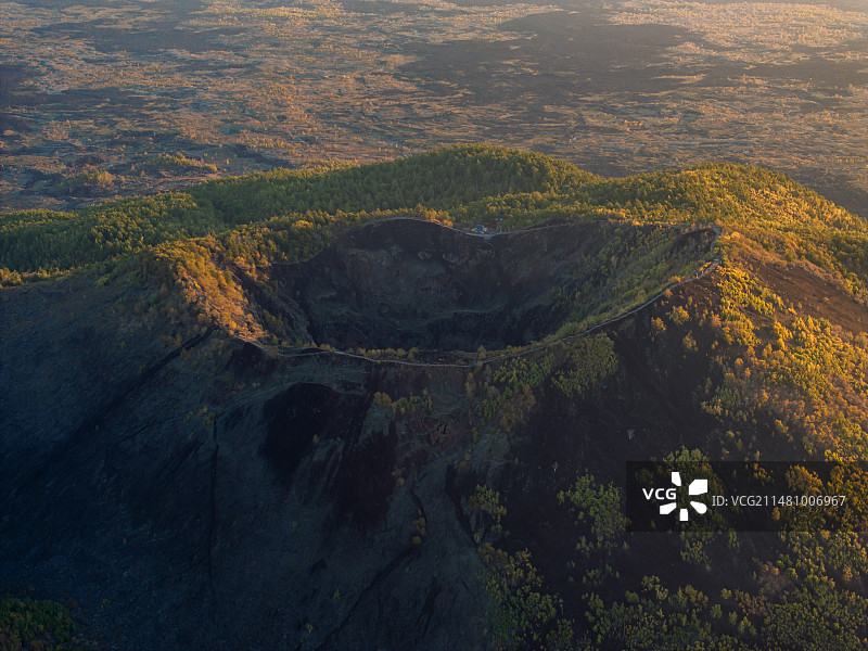 中国黑龙江黑河市五大连池景区航拍图片素材