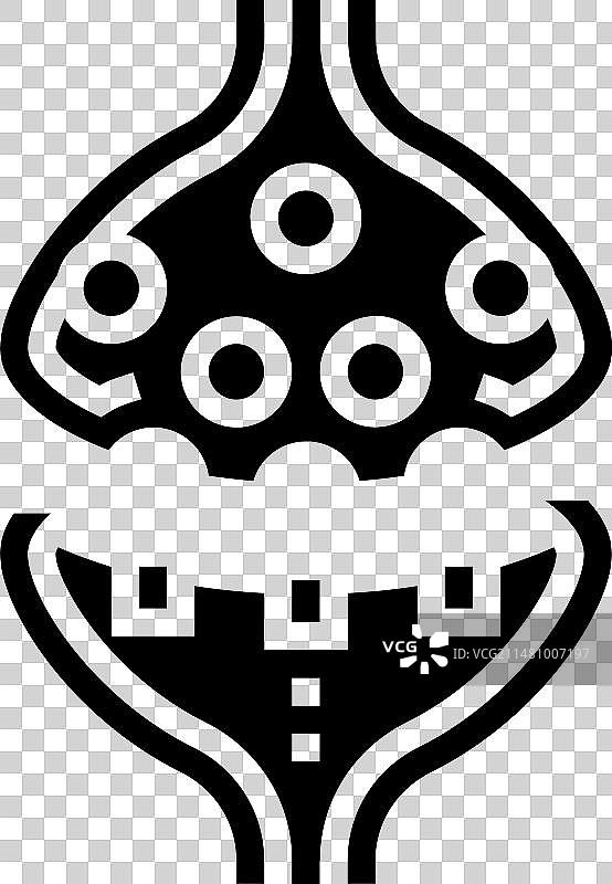 神经突触传递神经科学标志图片素材