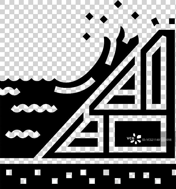 沿海潮汐发电标志图标图片素材