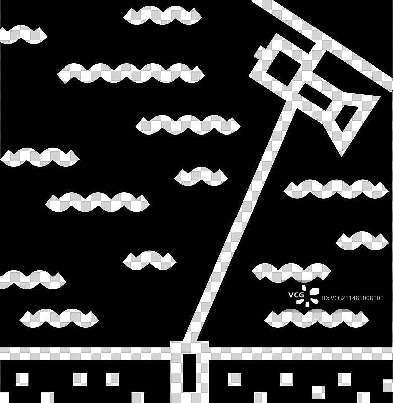 风筝系统潮汐发电Glyph图标图片素材