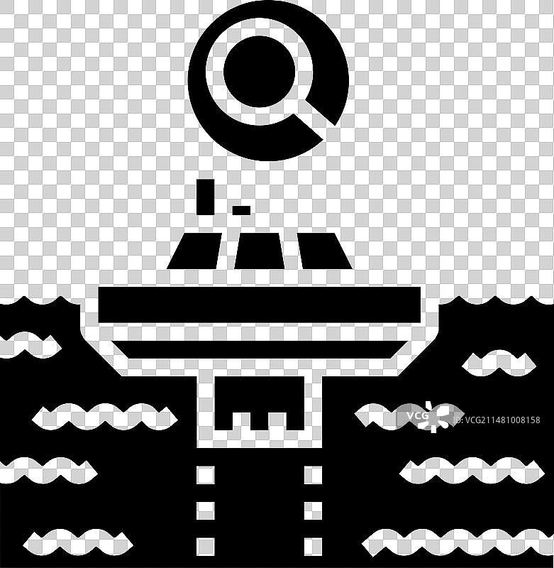 波浪能量研究标志图标图片素材