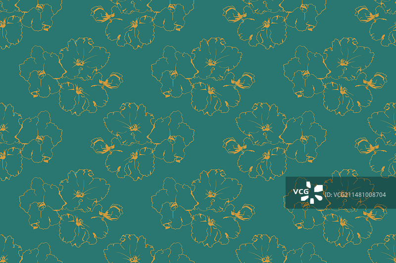 无缝背景树叶花卉图案图片素材