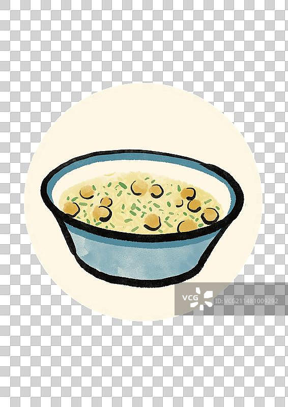 水墨风桂林美食插画元素-油茶图片素材