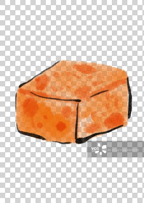 水墨风桂林美食插画元素-豆腐乳图片素材