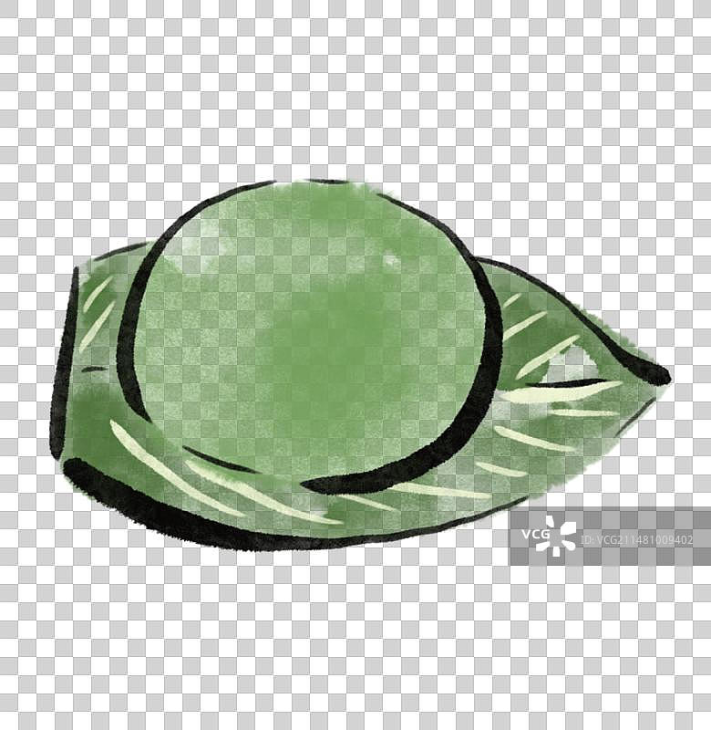 水墨风桂林美食插画元素-阳朔粑粑图片素材