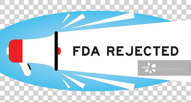 带有“FDA拒绝”字样的彩色扩音器图标图片素材