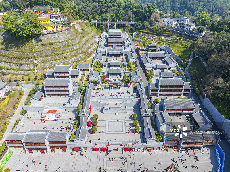 梧州明朝两广总督府航拍图片素材