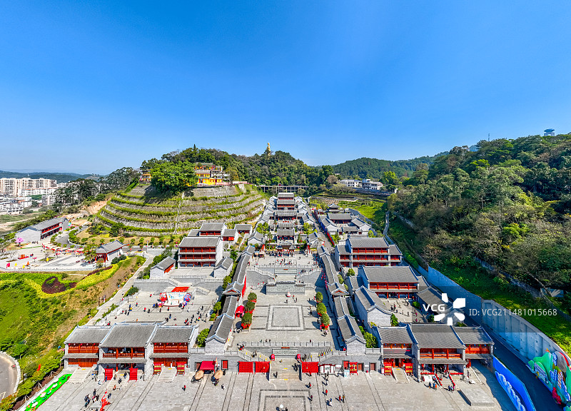 梧州明朝两广总督府航拍图片素材