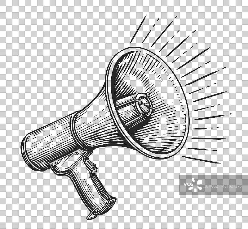 复古扩音器喊话喇叭广告图片素材