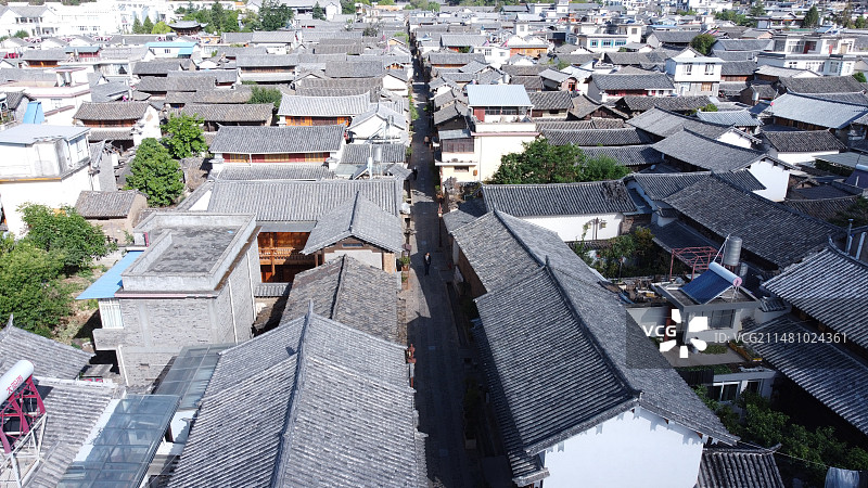 航拍国家历史文化名城剑川古城美丽风光图片素材