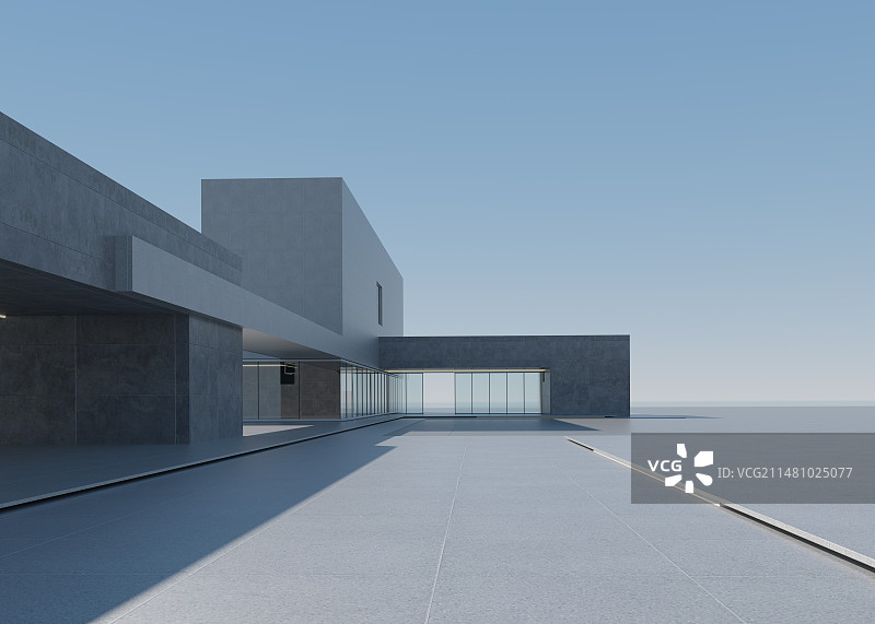 "三维渲染城市广场建筑 三维建筑广场"图片素材