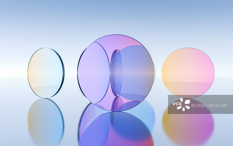 几何形状彩色渐变玻璃图片素材