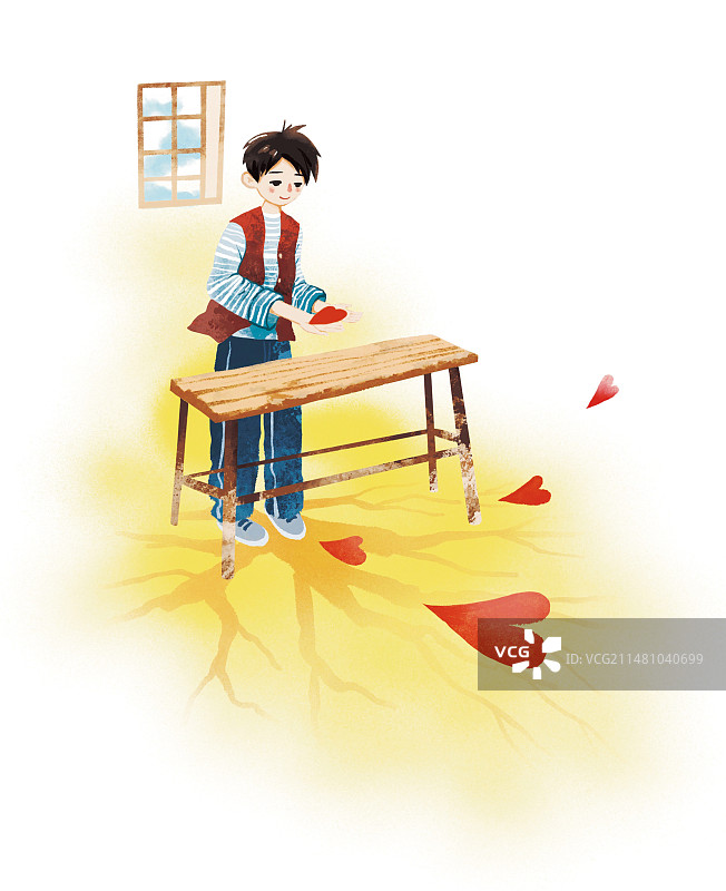 家人亲子母女爱心呵护吃饭照顾感恩荷包蛋卡通彩色插画图片素材