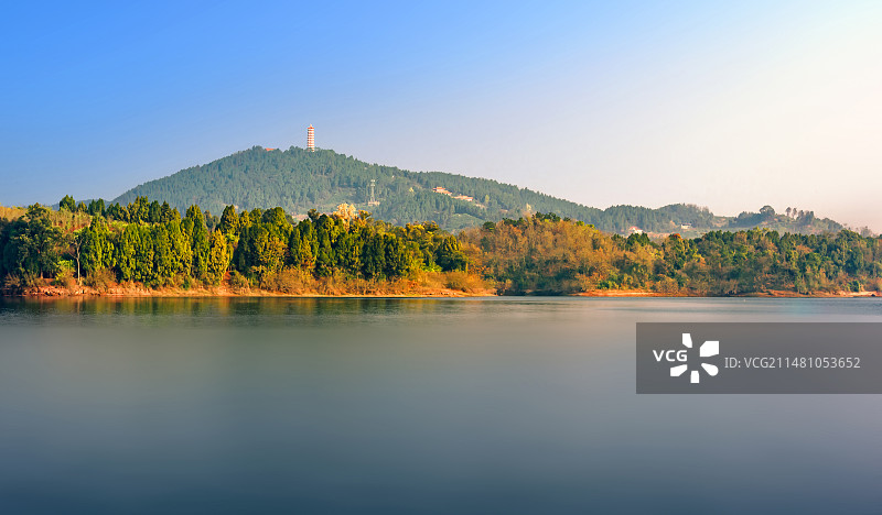 四风光黑龙滩仁寿县眉山市川省图片素材