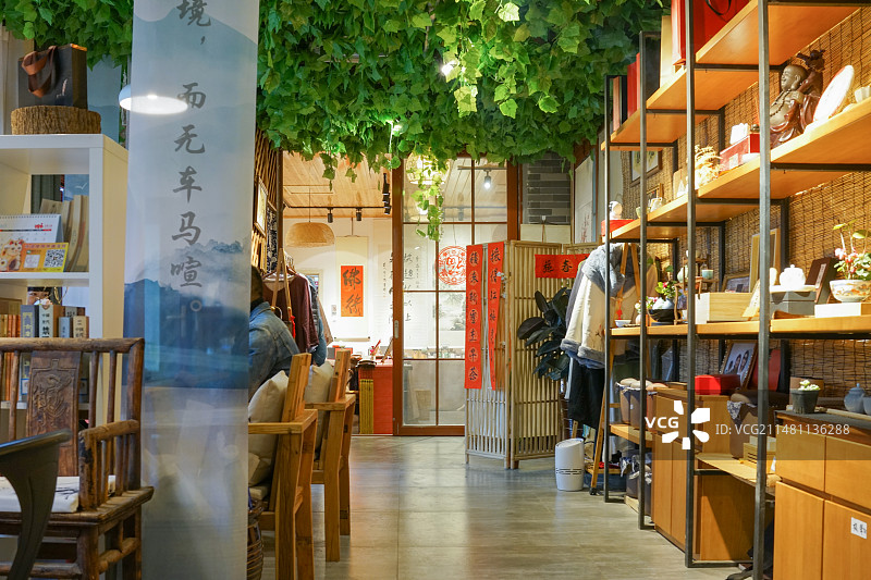 禅意茶室空间图片素材