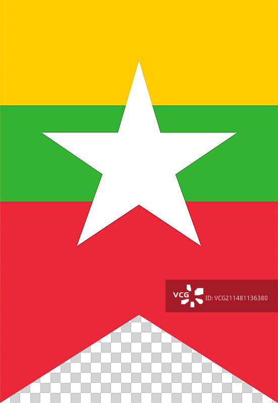 缅甸旗帜徽章卡通节日图标图片素材