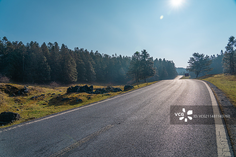 重庆武隆 著名景点 仙女山 大草原景区 网红波浪公路图片素材