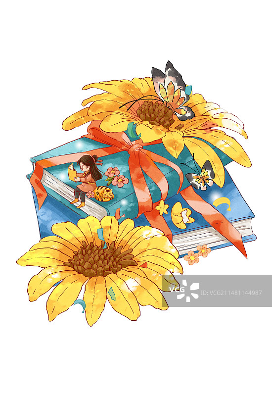 世界读书日插图图片素材