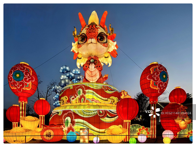 青秀山新春灯会（龙宝贺春）图片素材