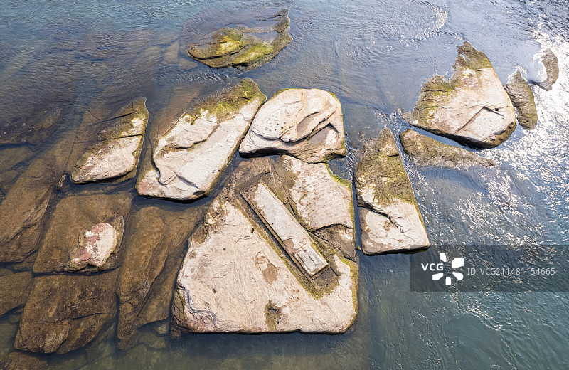 重庆江津长江“莲花石”图片素材