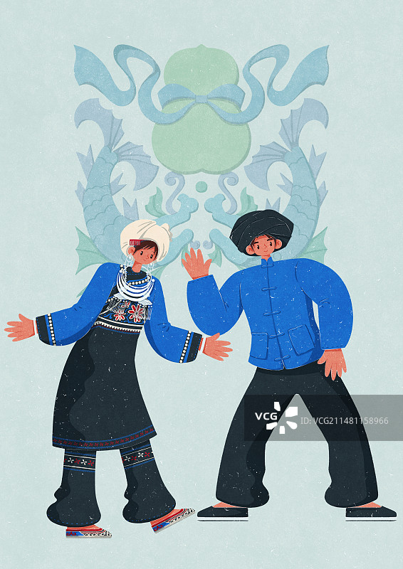 水族民族服饰男女图片素材