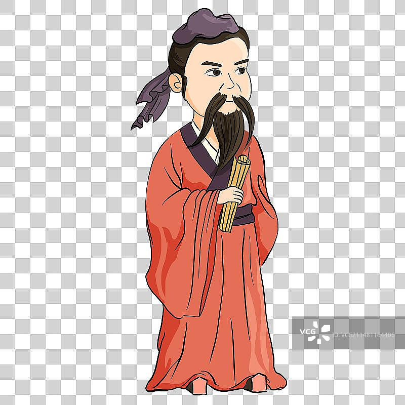 中国古代传统文人荀子图片素材