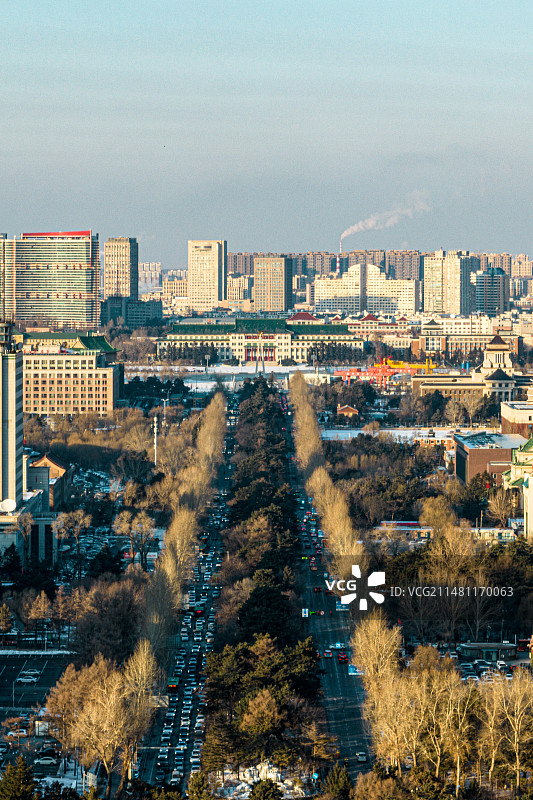 吉林省长春市新民大街图片素材