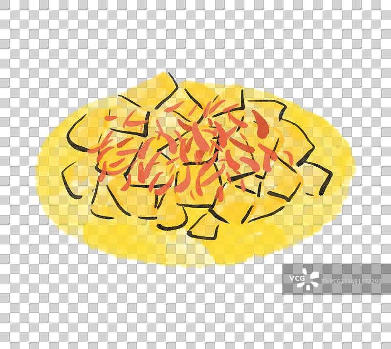 水墨风香港美食插画元素-杨枝甘露图片素材