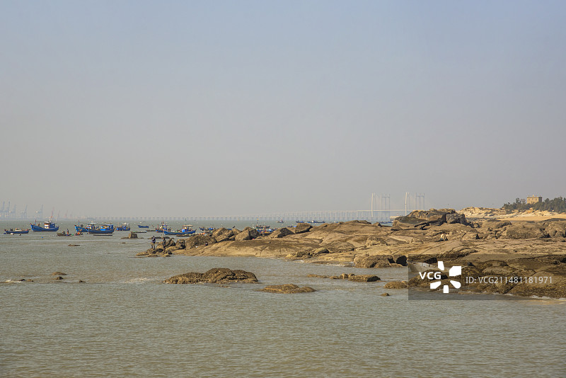 泉州惠安玉沙湾公园 海滩 沙滩 玉沙湾公园礁石 岩石图片素材