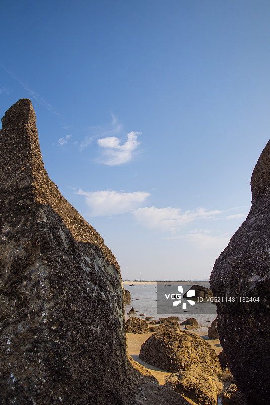 泉州惠安玉沙湾公园 海滩 沙滩 玉沙湾公园礁石 岩石图片素材