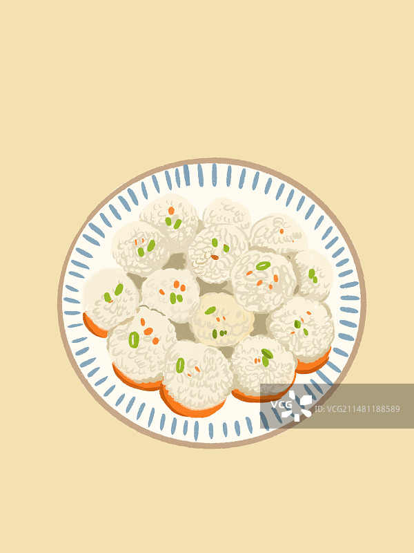 珍珠糯米丸子图片素材