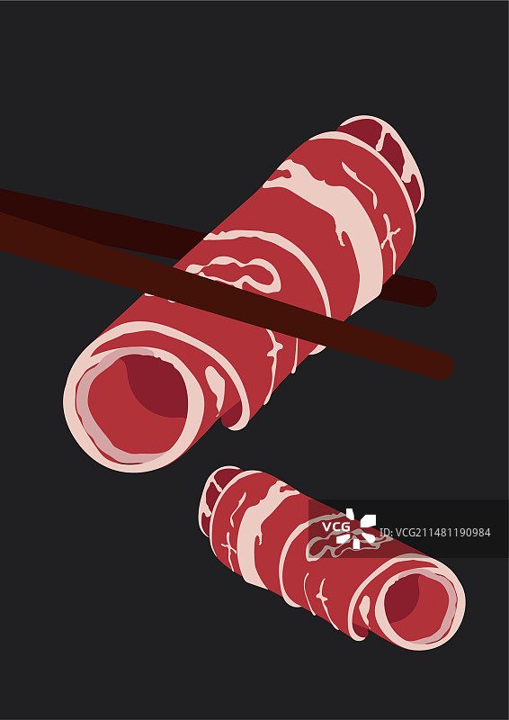 新鲜羊肉卷涮羊肉火锅食材图片素材