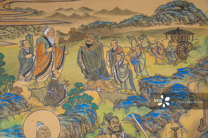 辽宁喀左县 道教遗迹 天成观  建筑  祈福烧香图片素材