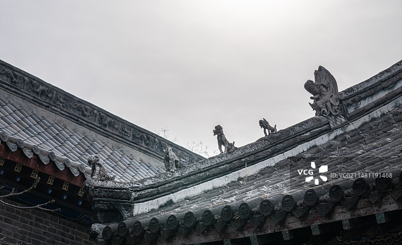 辽宁喀左县 道教遗迹 天成观  建筑  祈福烧香图片素材