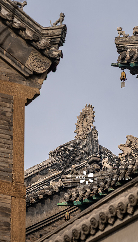 辽宁喀左县 道教遗迹 天成观  建筑  祈福烧香图片素材