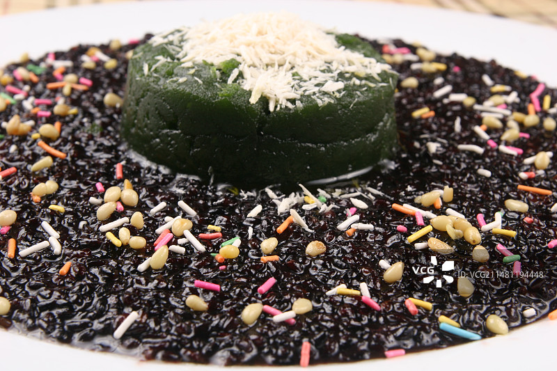 五彩黑米粥图片素材