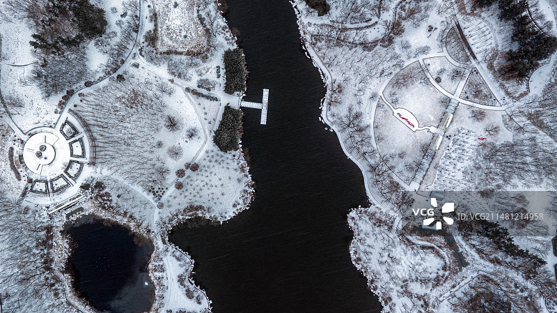 冬季公园雪景图片素材