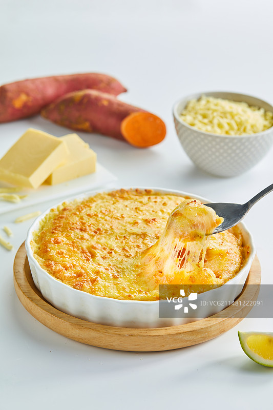 芝士焗红薯图片素材