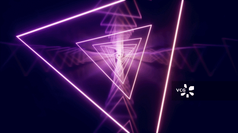 抽象霓虹光线隧道循环动画3D渲染图片素材