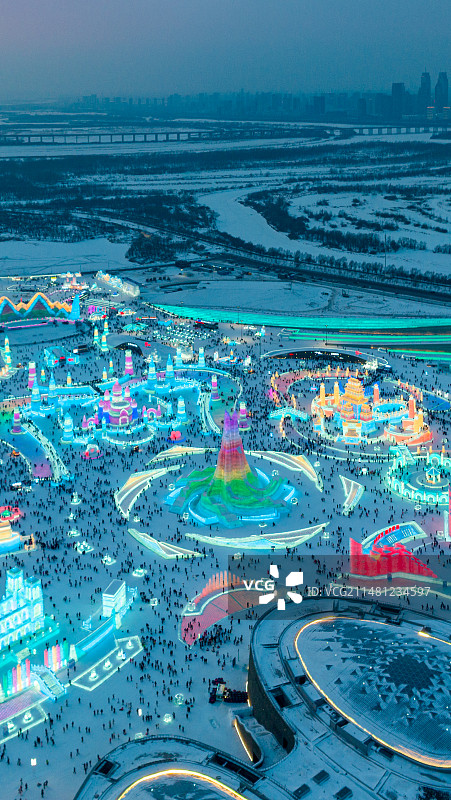 黑龙江省哈尔滨市冰雪大世界图片素材