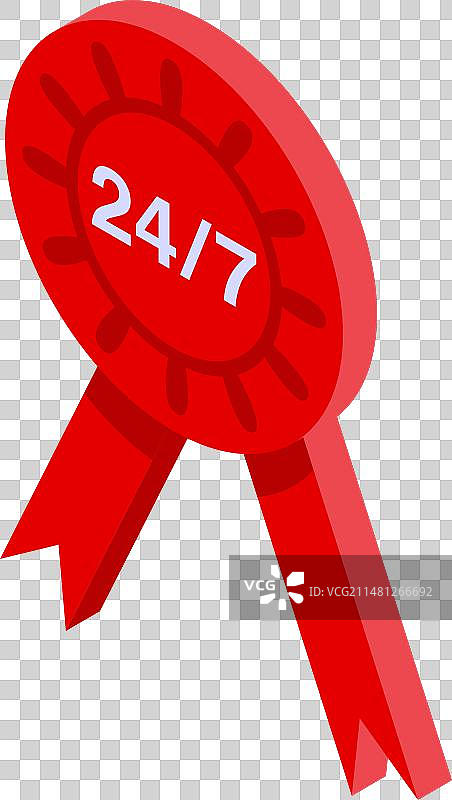 24小时营业商店图标2.5D符号图片素材