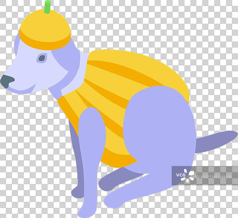 南瓜狗服装等距图标图片素材